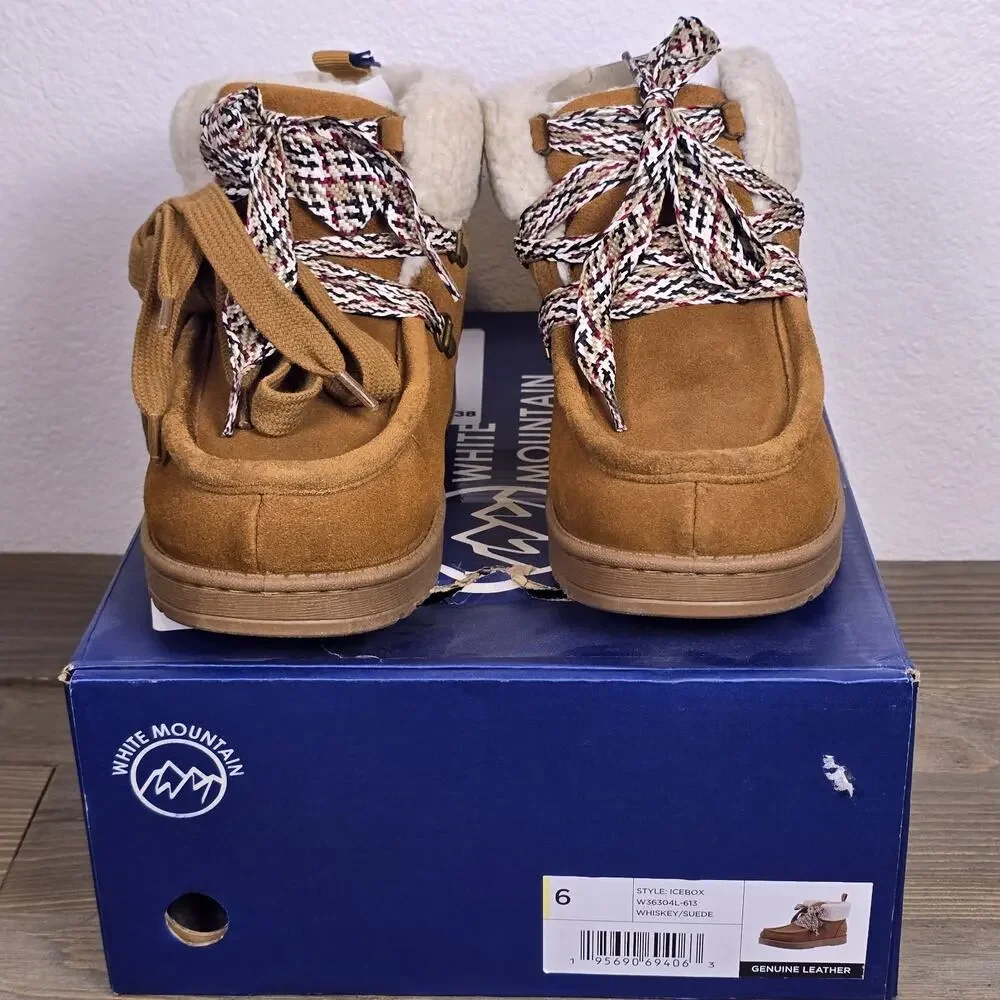 White Mountain - Women's Soze 6- Icebox Faux Fur Moc Toe Bootie New!
